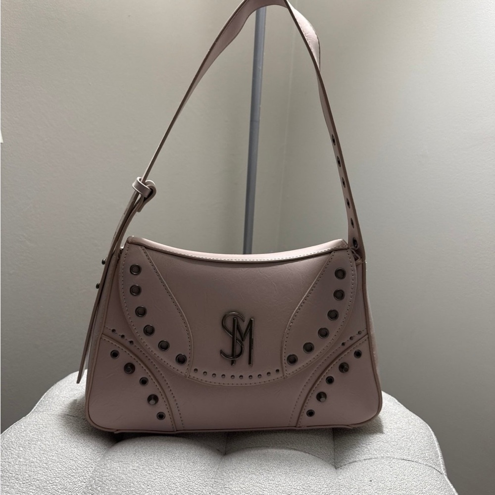 Steve Madden Blush Shoulder Bag with Stud Accents